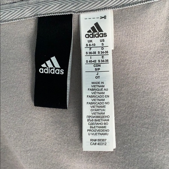 Grey Adidas Zip Up Jacket (NWOT) - Picture 3 of 4